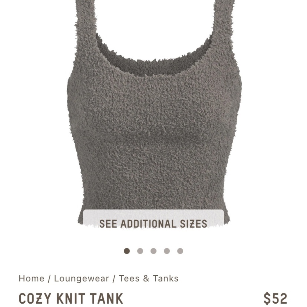 SKIMS “Cozy Knit Tank & Short Set” NWT